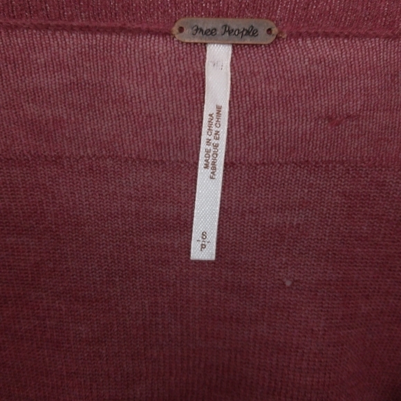 Free People Asymmetrical Drape Cardigan in Wine Size Small - Picture 11 of 12